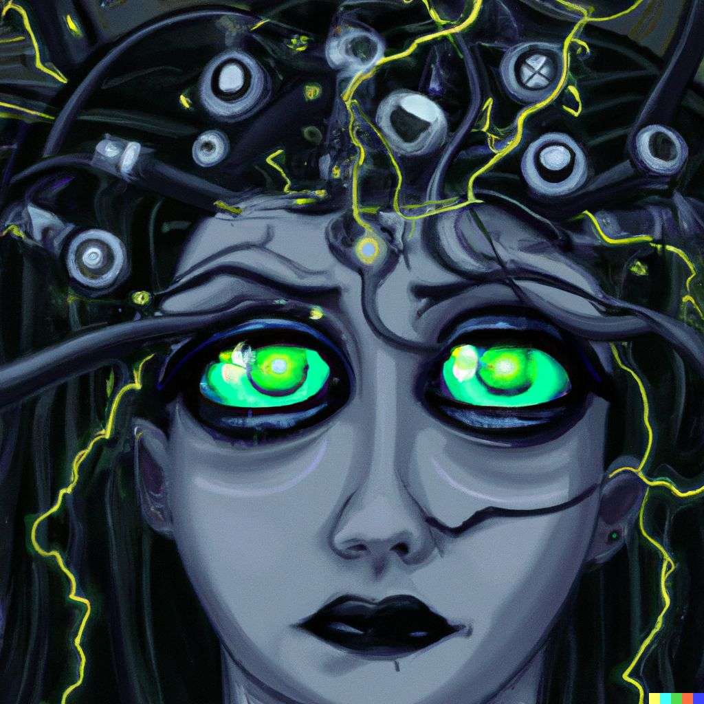 a representation of anxiety, digital art, steampunk